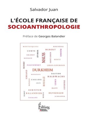 cover image of L'Ecole française de socioanthropologie